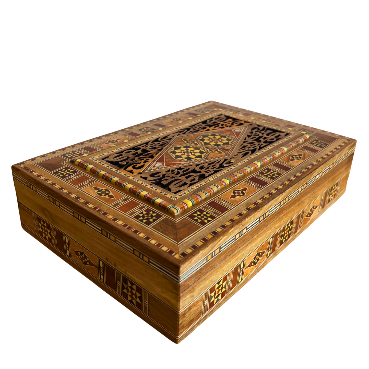 Damascene Mosaic Jewelry & Keepsake Box – Handcrafted Elegance