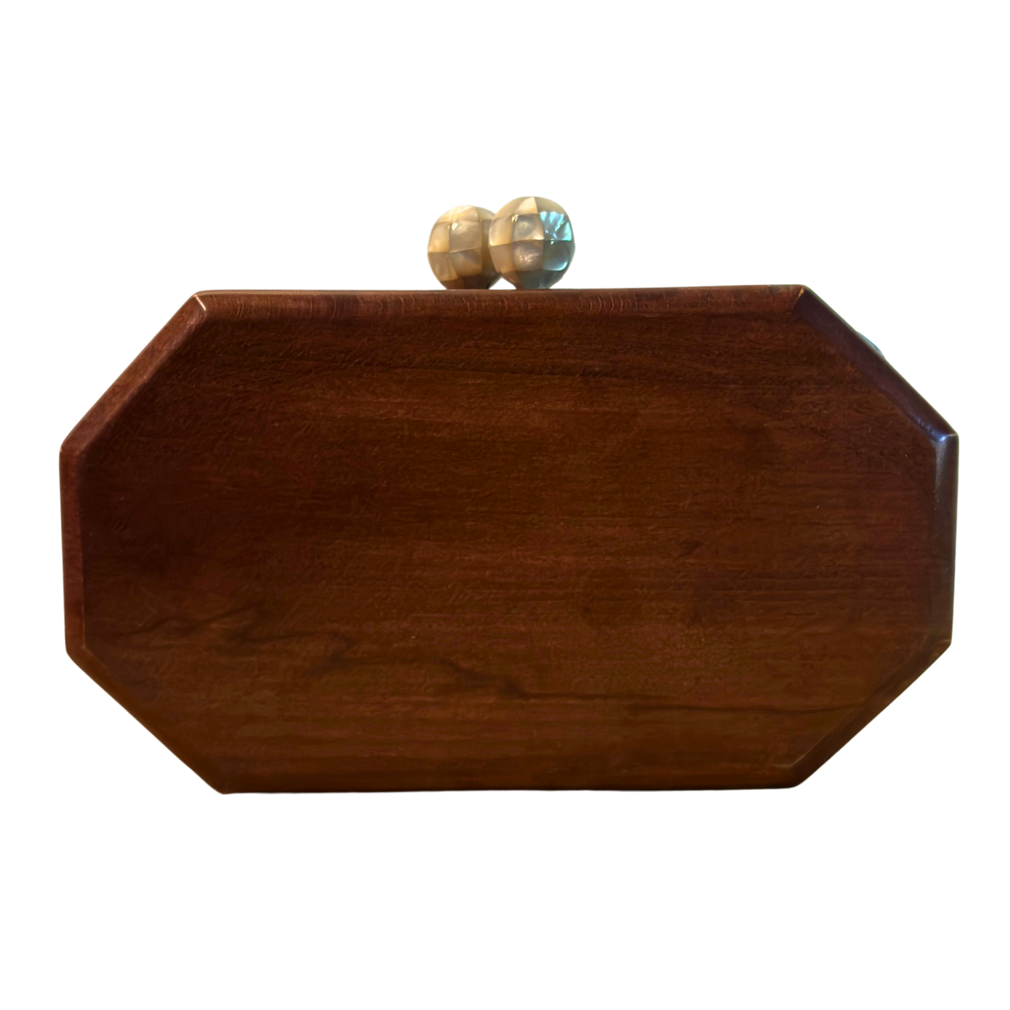 جوري – حقيبة يد دمشقية فاخرة مطعّمة بالصدف مع سلسلة مسبحة لؤلؤ