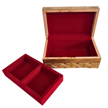 Damascene Mosaic Jewelry Box with Lock – Handcrafted Masterpiece
