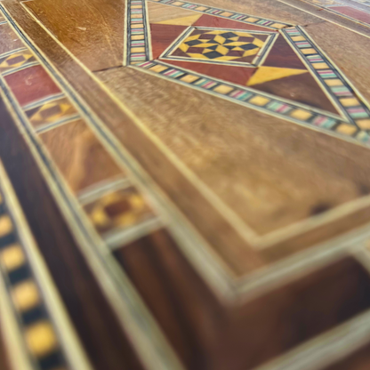 Damascene Wooden Jewelry Box – Handcrafted Oriental Mosaic Art