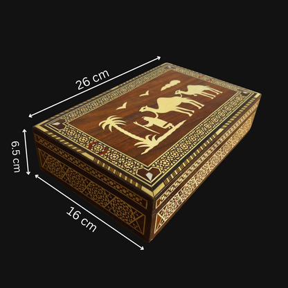 Vintage 1970 Camel Mosaic Box – Handcrafted Oriental Art