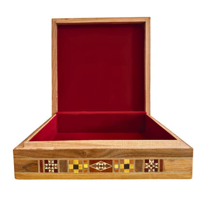 Damascene Mosaic Jewelry & Keepsake Chest – Velvet-Lined Elegance