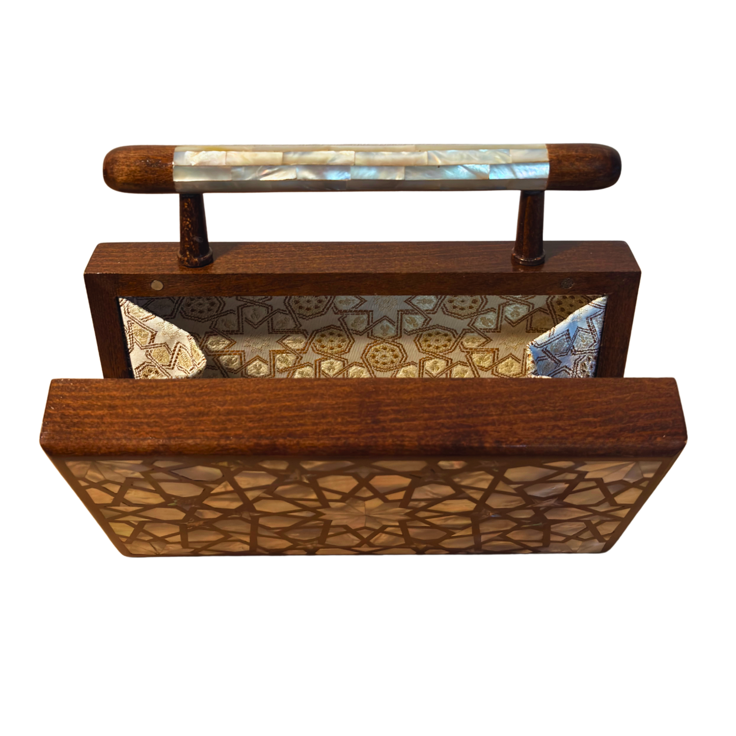 Falak – Luksusowa Torebka Damasceńska z Masą Perłową i Podszewką z Brokatu