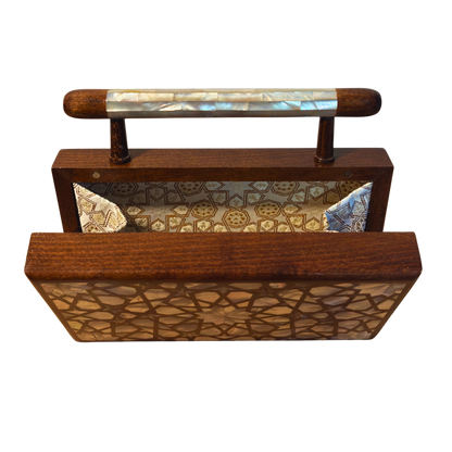 Falak – Luksusowa Torebka Damasceńska z Masą Perłową i Podszewką z Brokatu