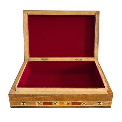 Damascene Wooden Jewelry Box – Handcrafted Oriental Mosaic Art