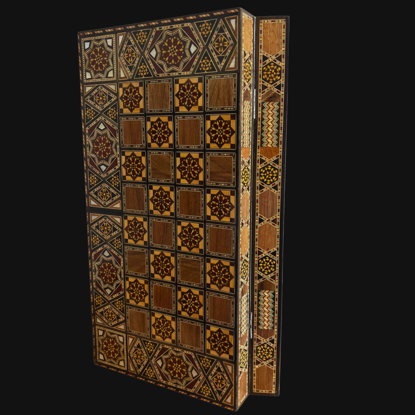 Handcrafted Damascene Backgammon & Chess Table Set by Gaby Al Dayeh – Mother of Pearl Inlay