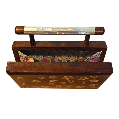 Yasmine – Lüks Şam El Çantası, Sedef İşleme & Brokar Astar