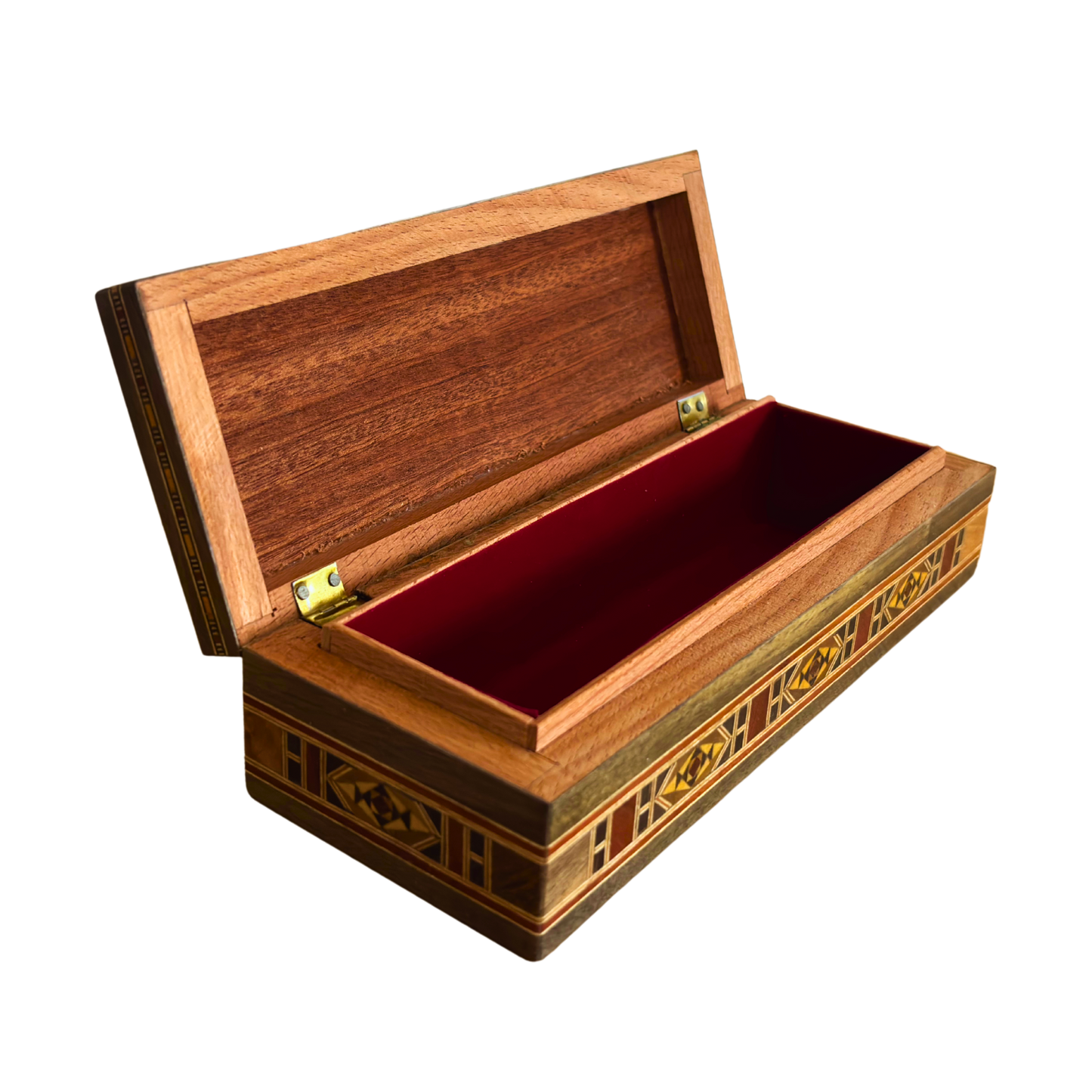 Damascene Mosaic Pen, Jewelry & Rosary Box – Handcrafted Pearl Art