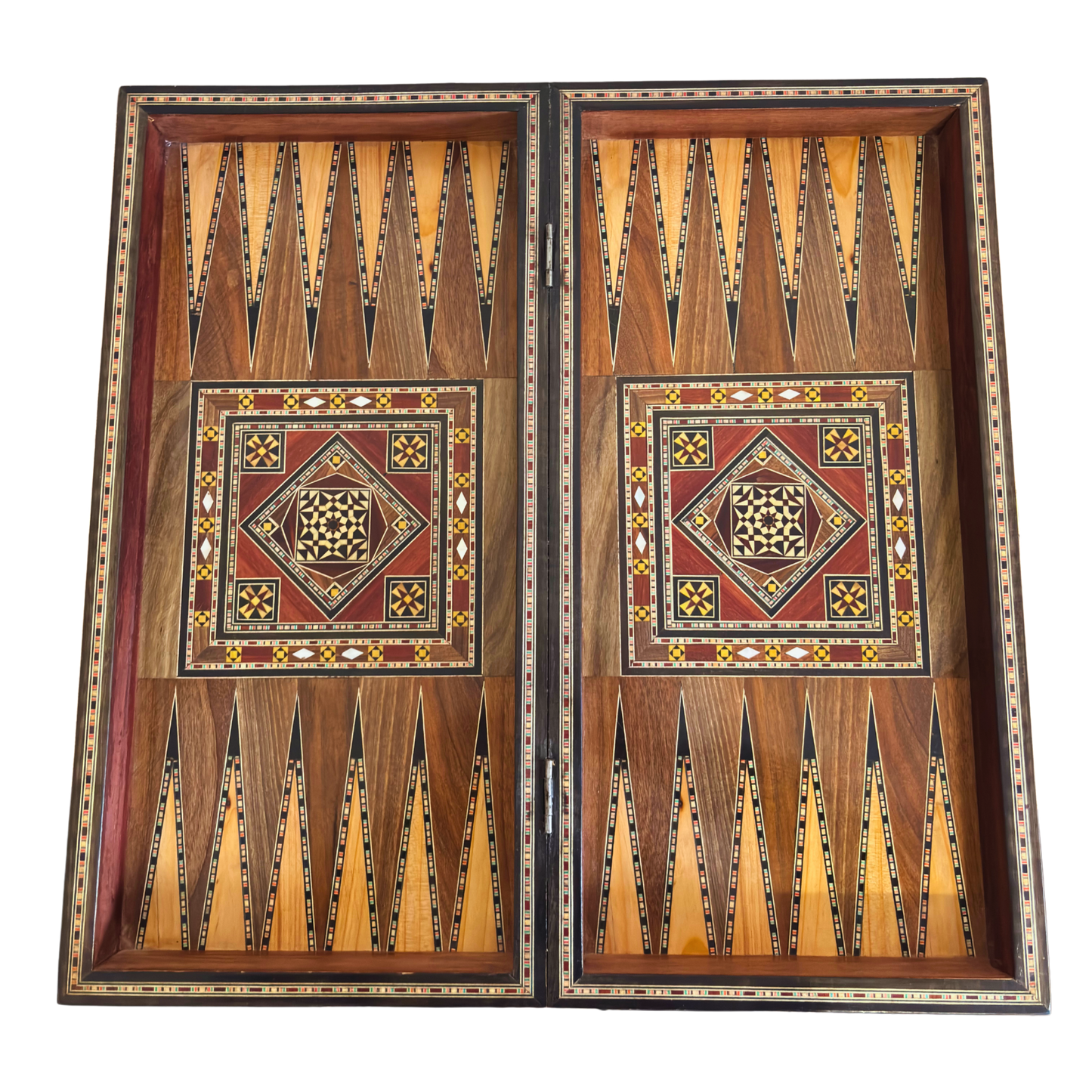 Handcrafted Damascene Backgammon & Chess Table Set by Gaby Al Dayeh – Mother of Pearl Inlay