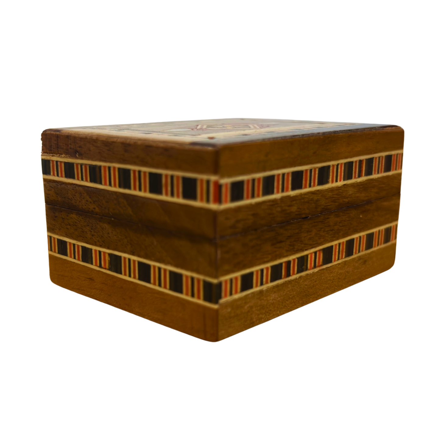 Handcrafted Mosaic Ring Box – Traditional Damascus Art & Velvet Interior