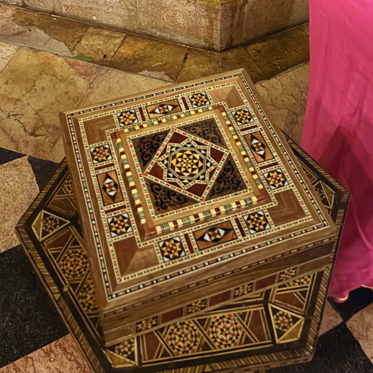 Damascene Mosaic Box – Handcrafted Art for Jewelry & Keepsakes