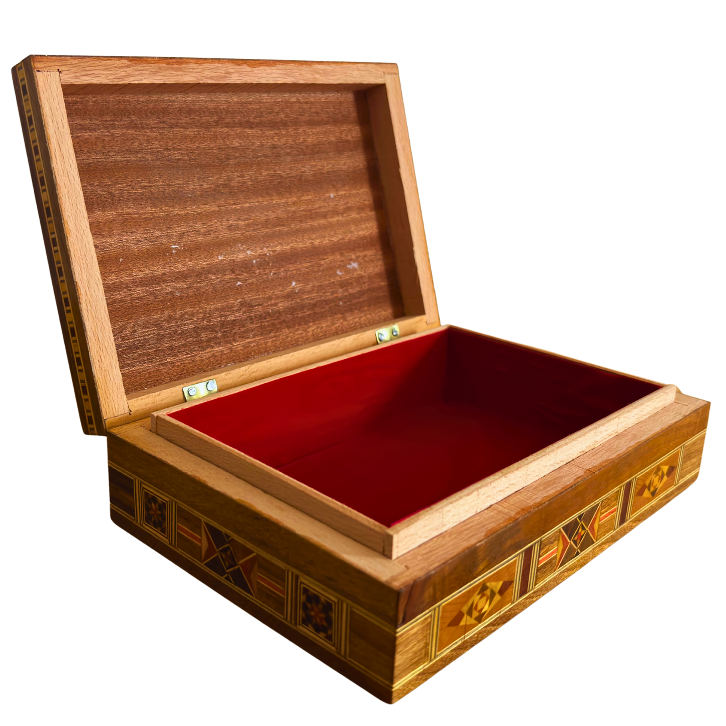 Limited Edition Damascene Mosaic Jewelry Box – Handcrafted with Mother of Pearl Inlay