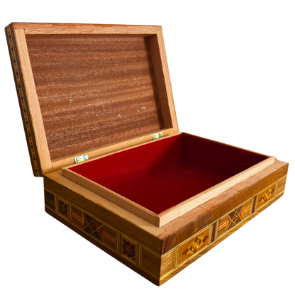 Limited Edition Damascene Mosaic Jewelry Box – Handcrafted with Mother of Pearl Inlay