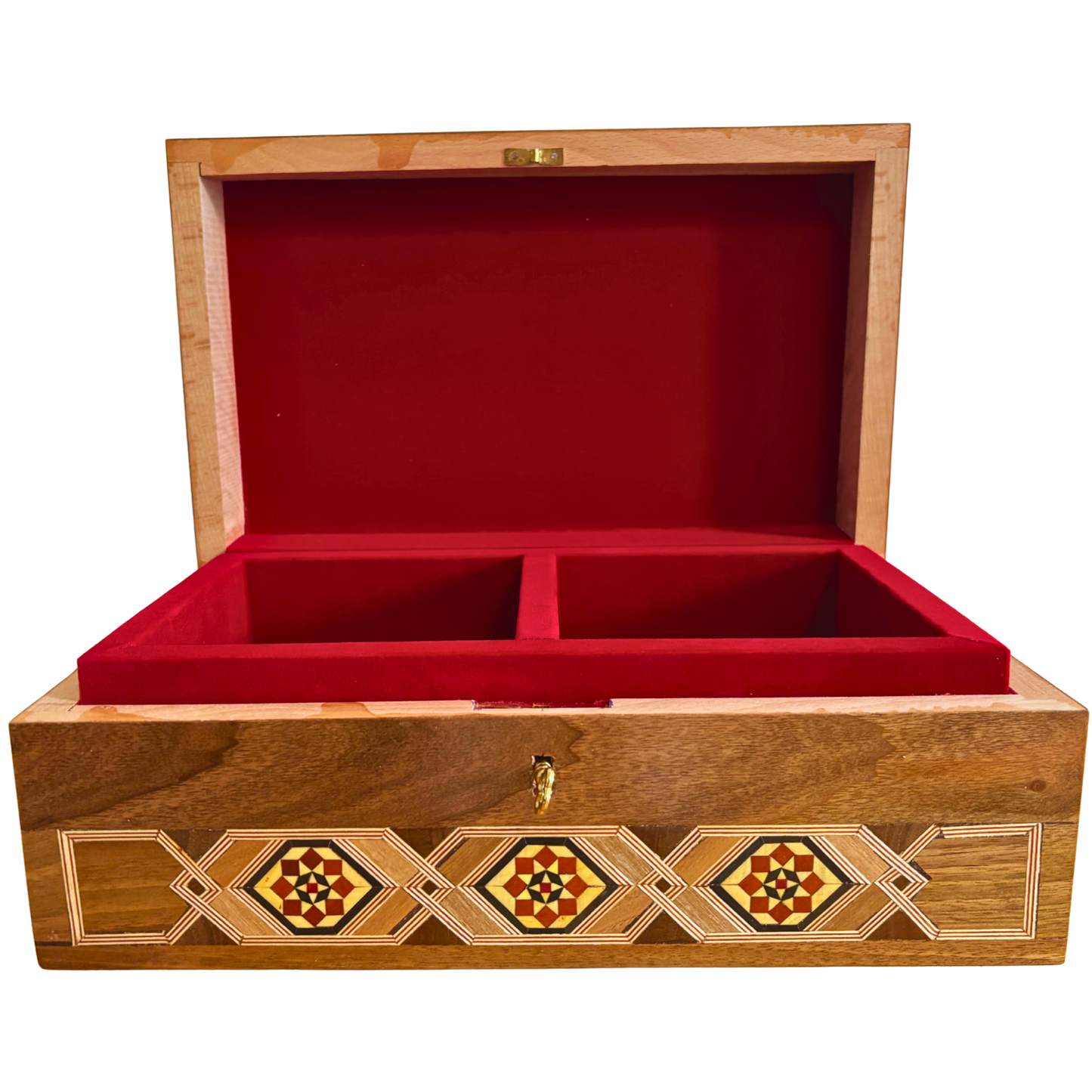 Damascene Mosaic Jewelry Box with Lock – Handcrafted Masterpiece