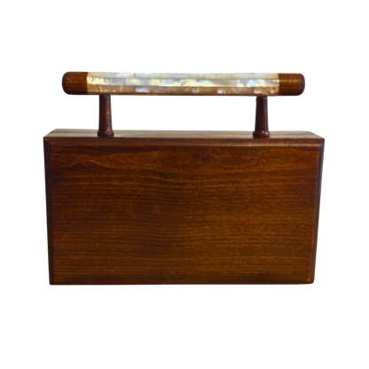 Zenobia – Bolso Clutch Damasquino de Lujo con Incrustaciones de Nácar y Forro de Brocado