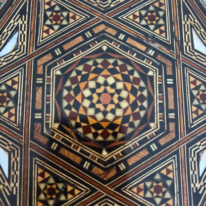 Refined Damascene Mosaic Box by Master Gaby Al Dayeh – Mother of Pearl & Velvet Interior