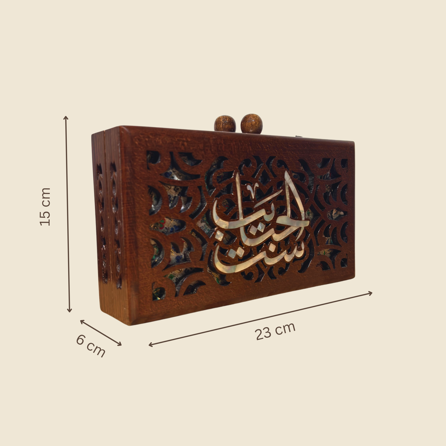 Mother – Luxe Damascene Clutch met Parelmoer & Brokaat