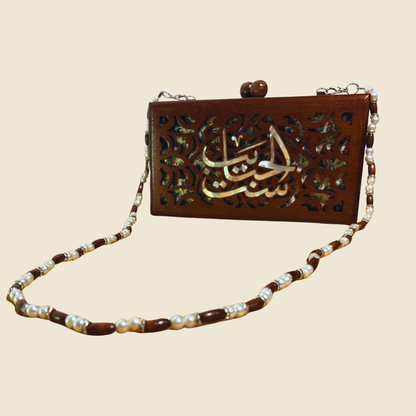 Mother – Luxe Damascene Clutch met Parelmoer & Brokaat