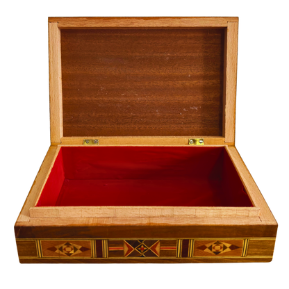 Limited Edition Damascene Mosaic Jewelry Box – Handcrafted with Mother of Pearl Inlay