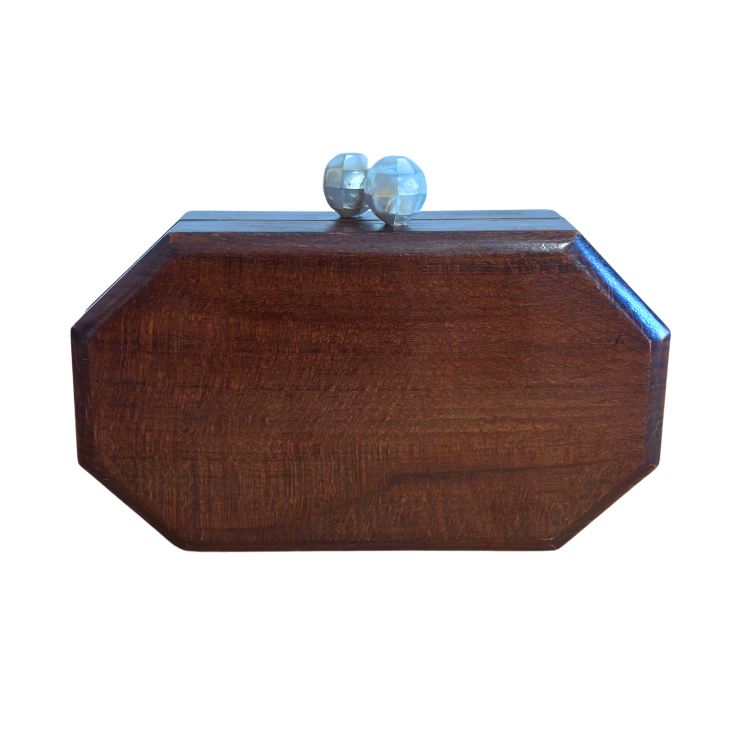 Jouri – Clutch Damascena di Lusso con Madreperla Floreale & Catena di Perle