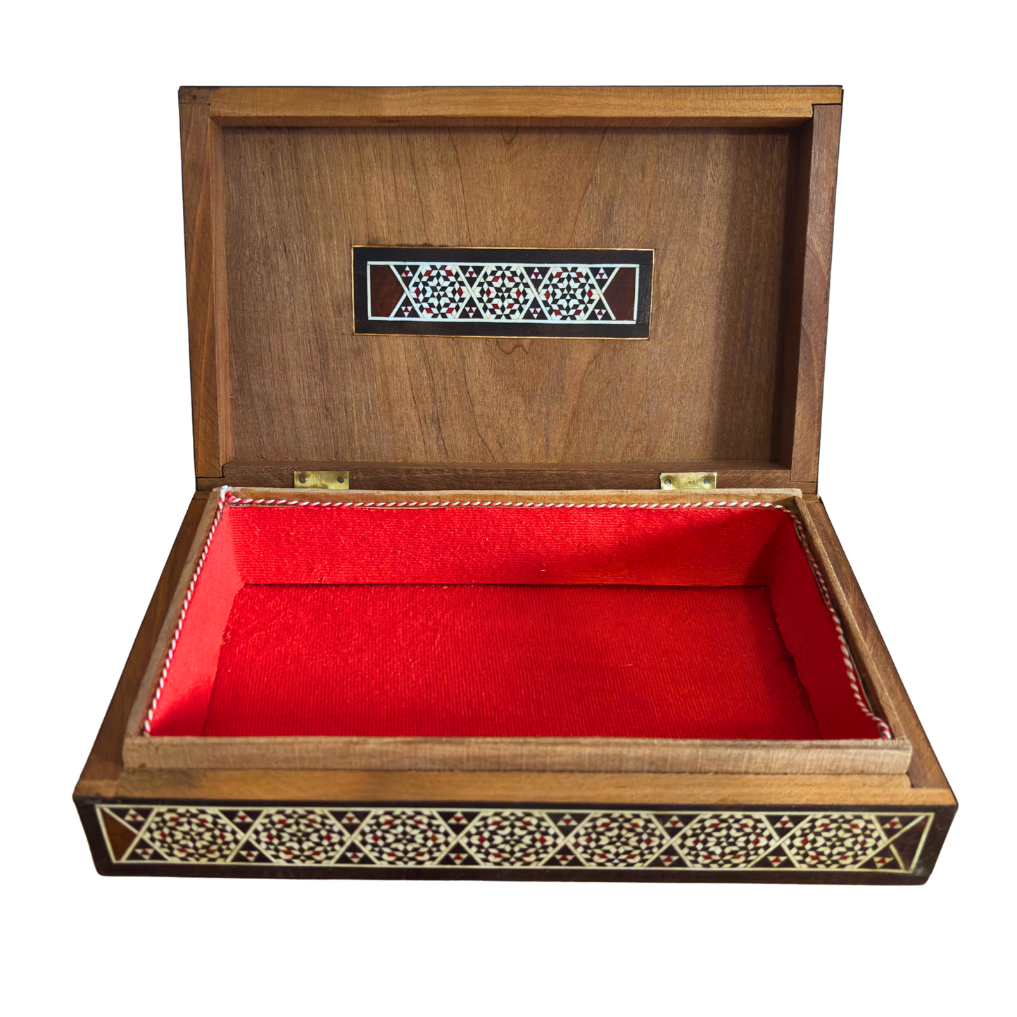 Vintage 1970 Damascene Jewelry Box – Handmade Wooden Treasure