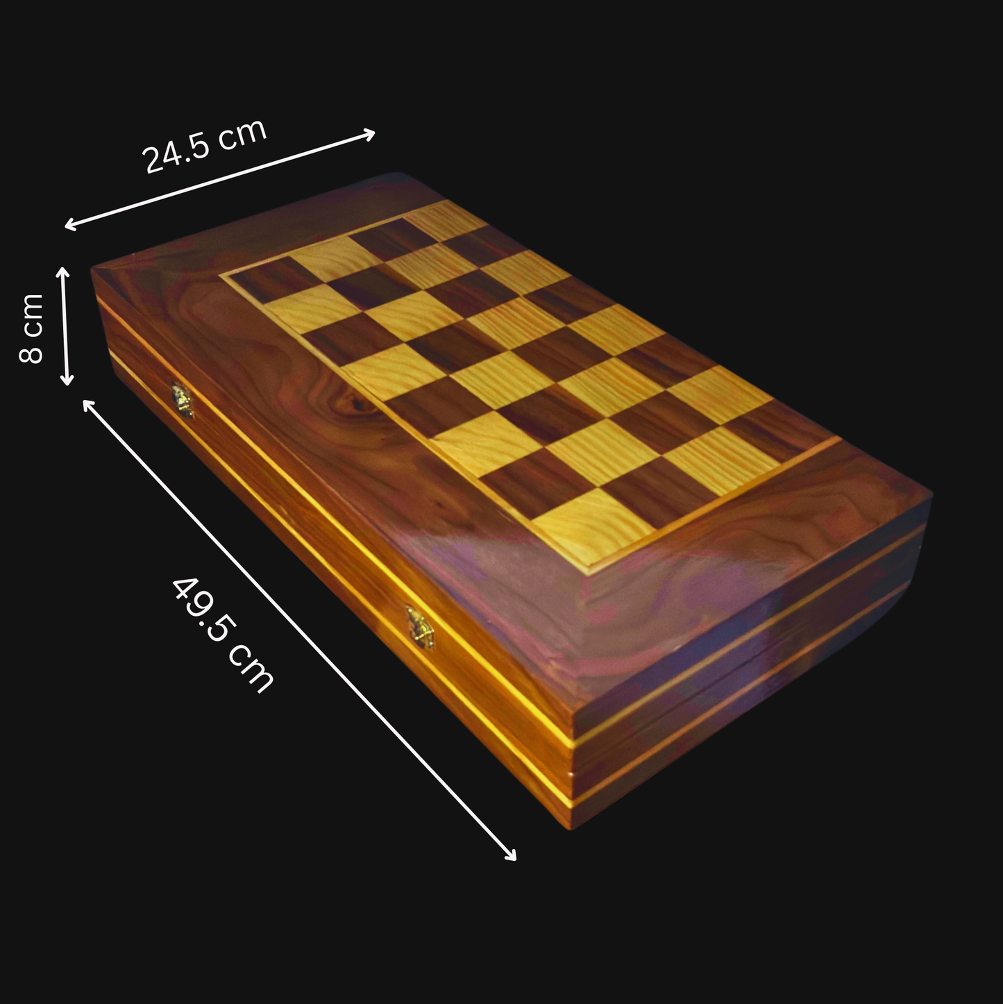 Table Damasquinée d’Échecs et de Backgammon Faite à la Main par Gaby Al Dayeh – Design Classique