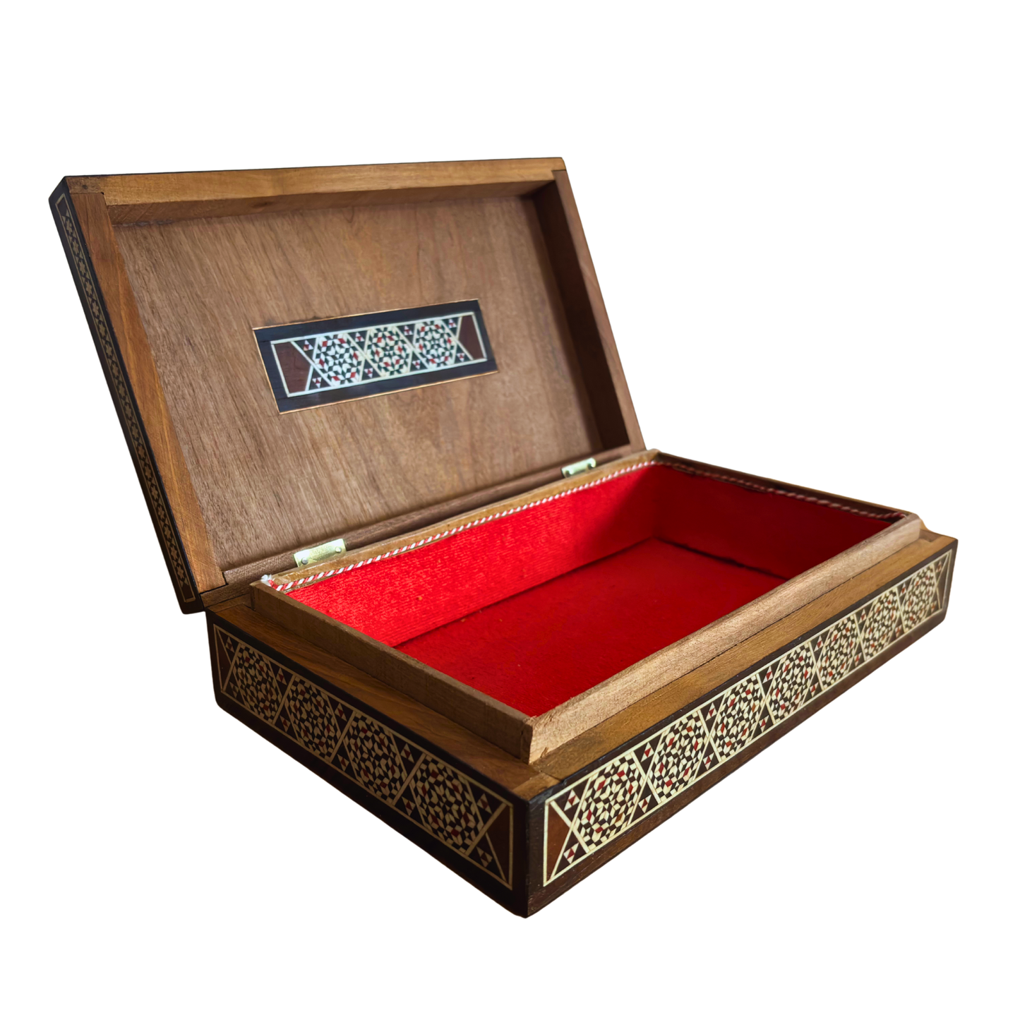 Vintage 1970 Damascene Jewelry Box – Handmade Wooden Treasure