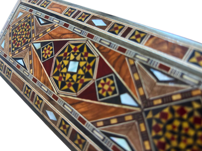 Damascene Mosaic Pen, Jewelry & Rosary Box – Handcrafted Pearl Art