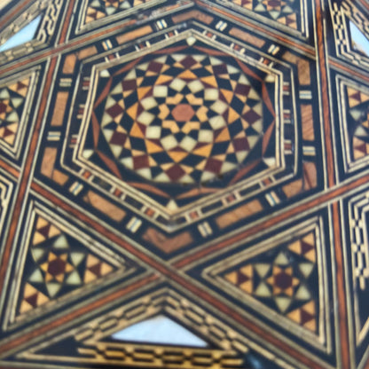 Refined Damascene Mosaic Box by Master Gaby Al Dayeh – Mother of Pearl & Velvet Interior