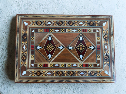 Limited Edition Damascene Mosaic Jewelry Box – Handcrafted with Mother of Pearl Inlay