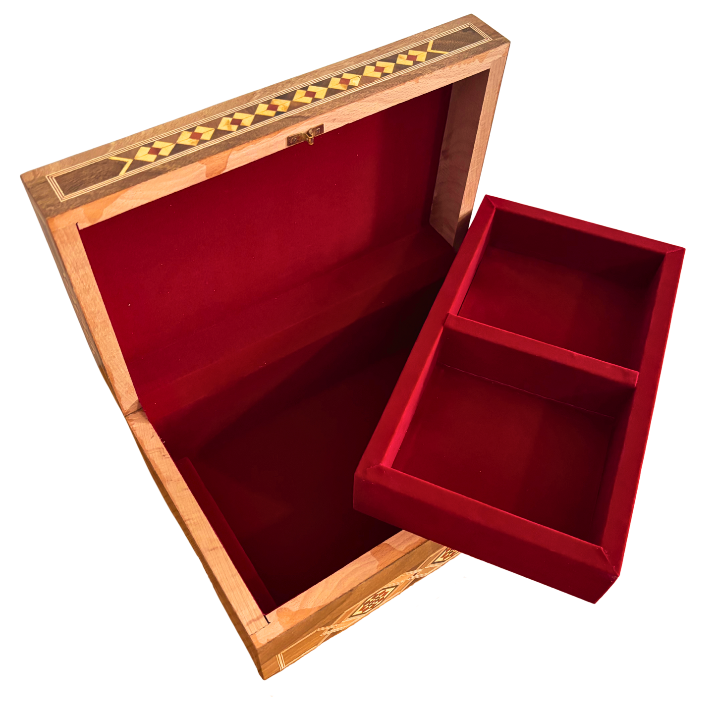 Damascene Mosaic Jewelry Box with Lock – Handcrafted Masterpiece