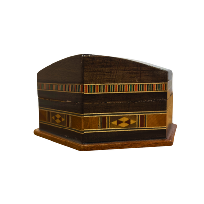 Handgefertigte Mosaik-Schatulle aus Damaskus – Holzkunst & Samt