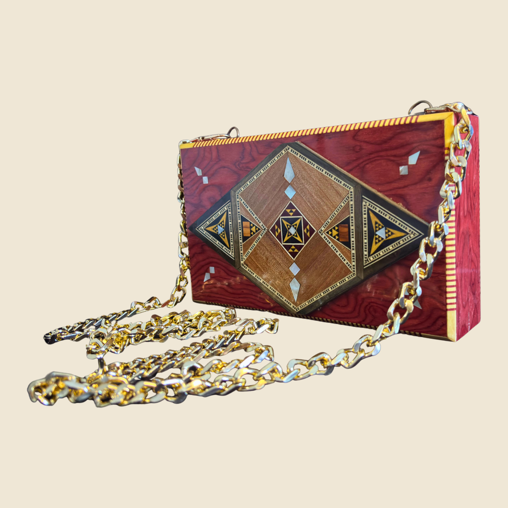 Τσάντα Clutch Noor της Δαμασκού, κλειστή, μπροστινή όψη