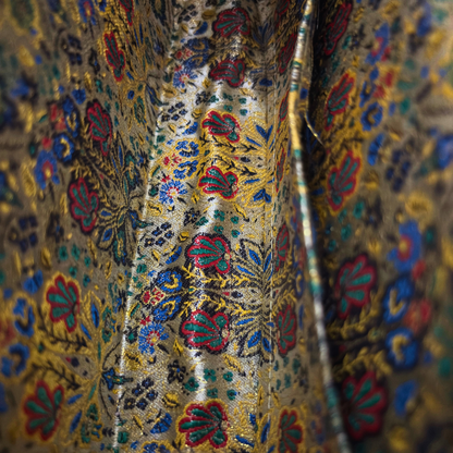 Pochette di Lusso in Mosaico Damasceno con Madreperla e Interno in Broccato