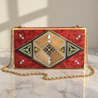 Τσάντα Clutch Noor της Δαμασκού, κλειστή, σε μάρμαρο
