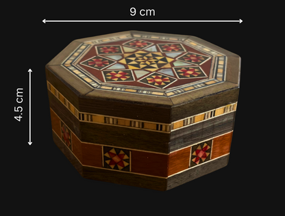 Damascene Mosaic Jewelry Box – Handcrafted with Mother of Pearl Inlay