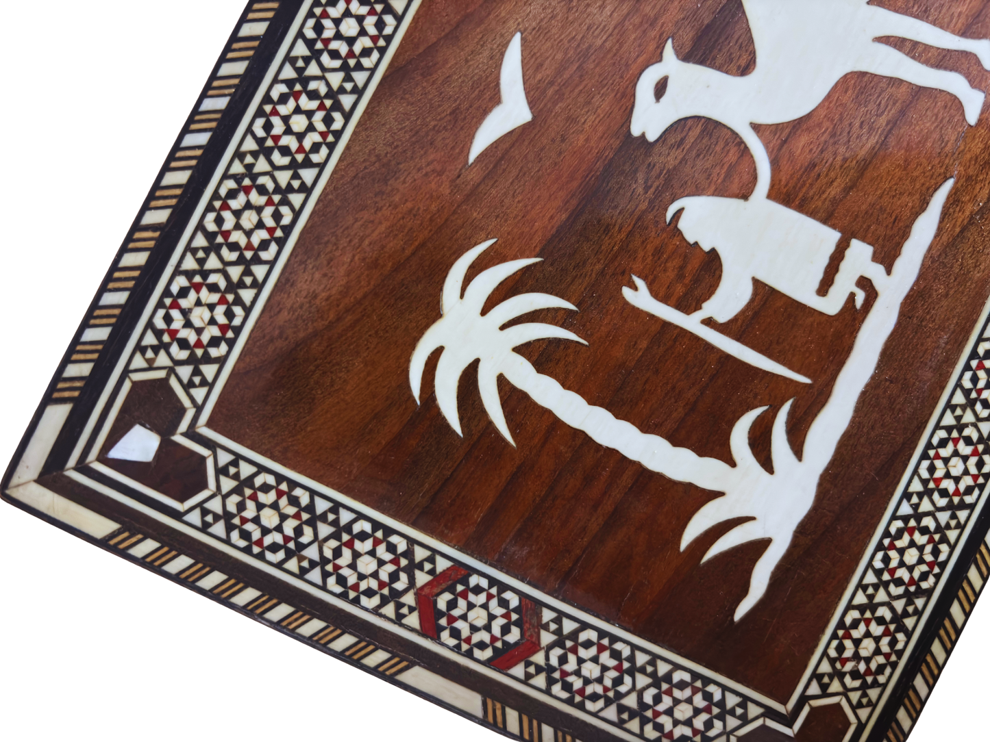 Vintage 1970 Camel Mosaic Box – Handcrafted Oriental Art