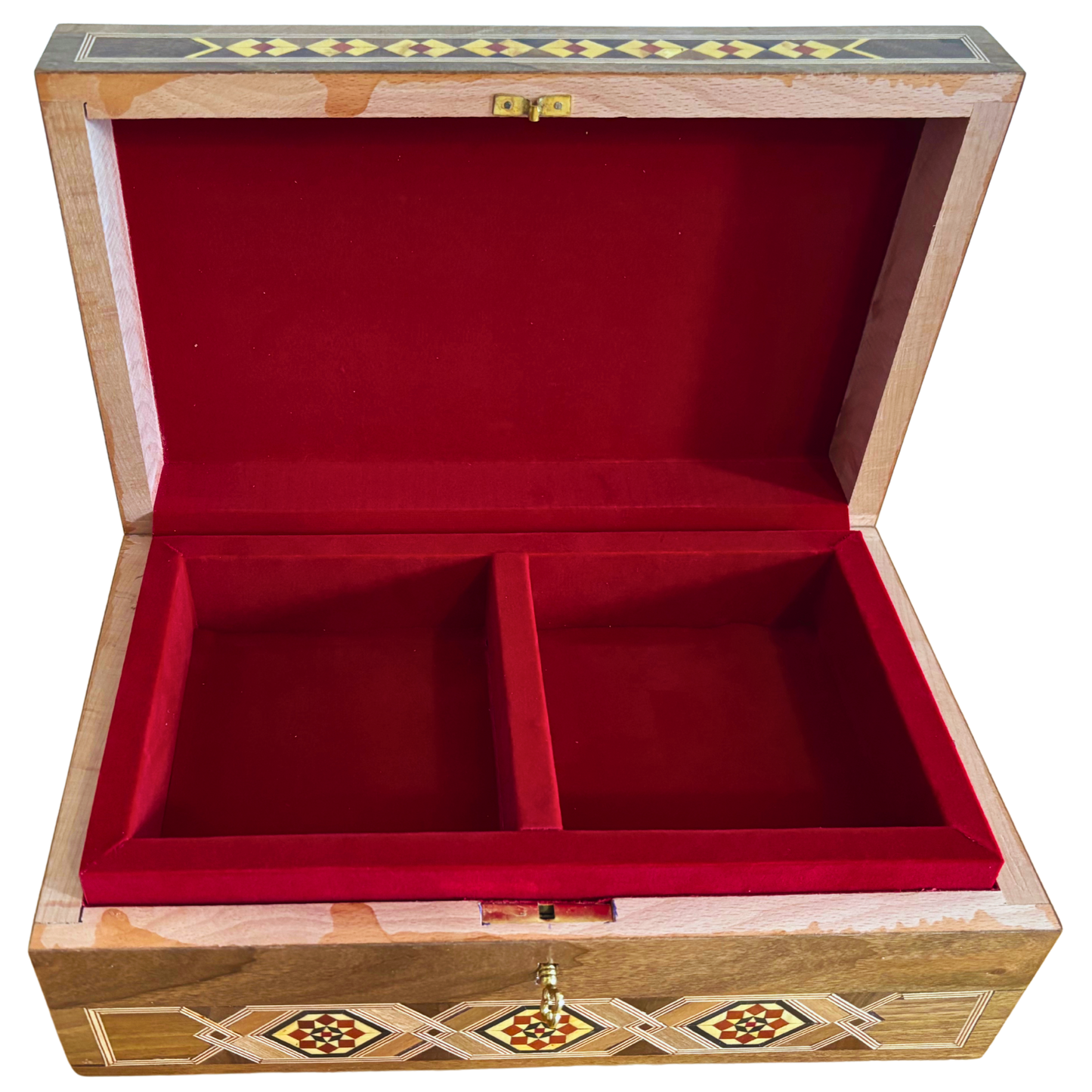 Damascene Mosaic Jewelry Box with Lock – Handcrafted Masterpiece