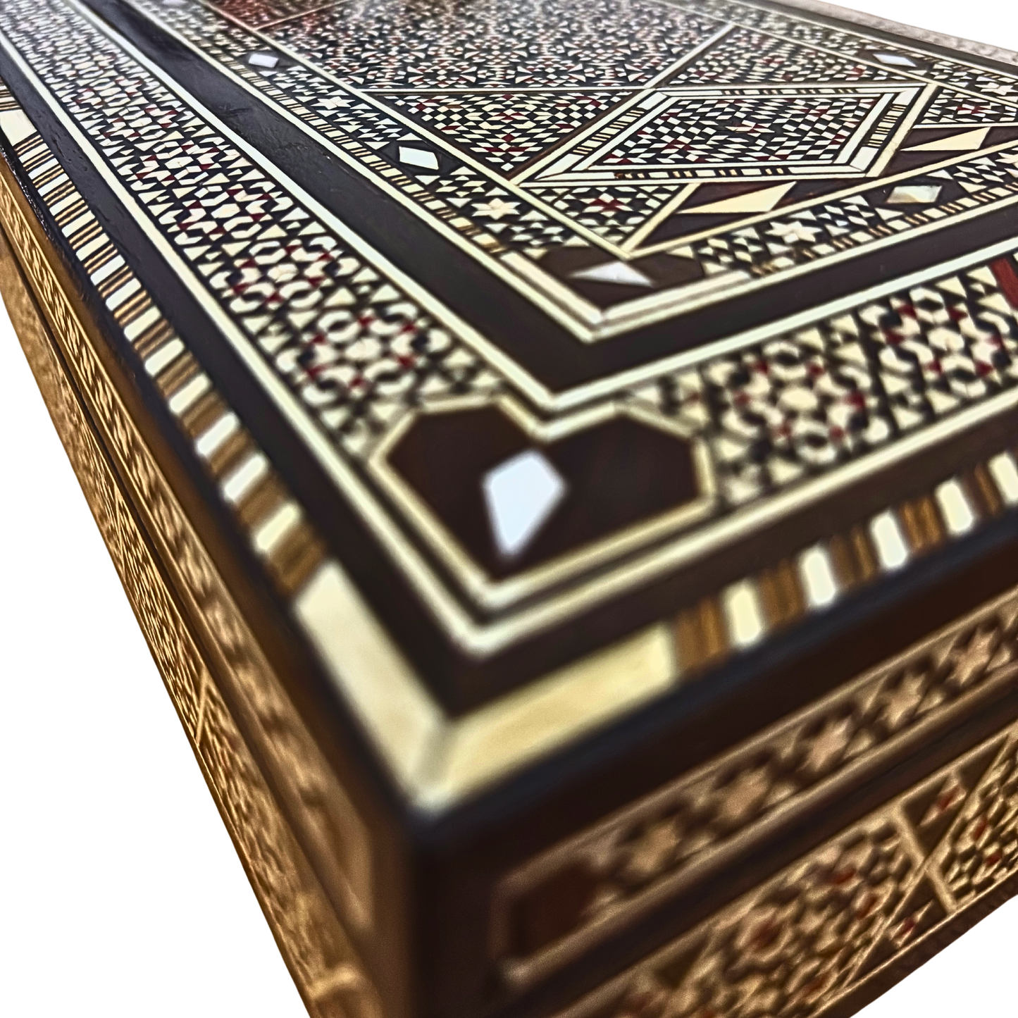 Vintage 1970 Damascene Jewelry Box – Handmade Wooden Treasure