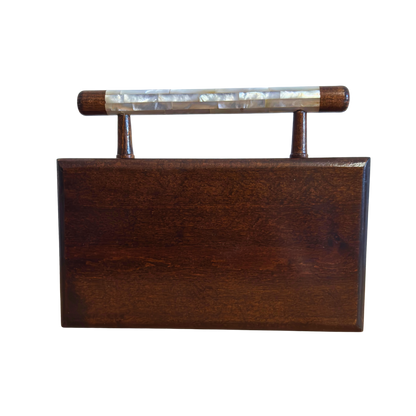 Yasmine – Luxury Damascene Clutch with Mother of Pearl Inlay & Brocade Interior