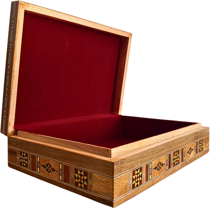 Damascene Mosaic Jewelry & Keepsake Box – Handcrafted Elegance