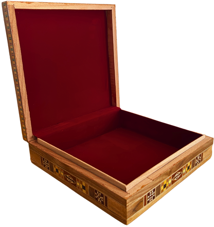 Damascene Mosaic Jewelry & Keepsake Chest – Velvet-Lined Elegance
