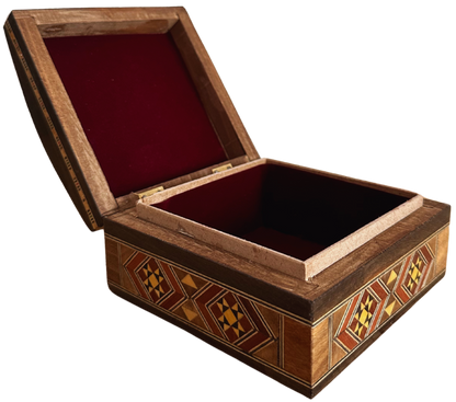 Damascene Mosaic Jewelry Box – Handcrafted Elegance