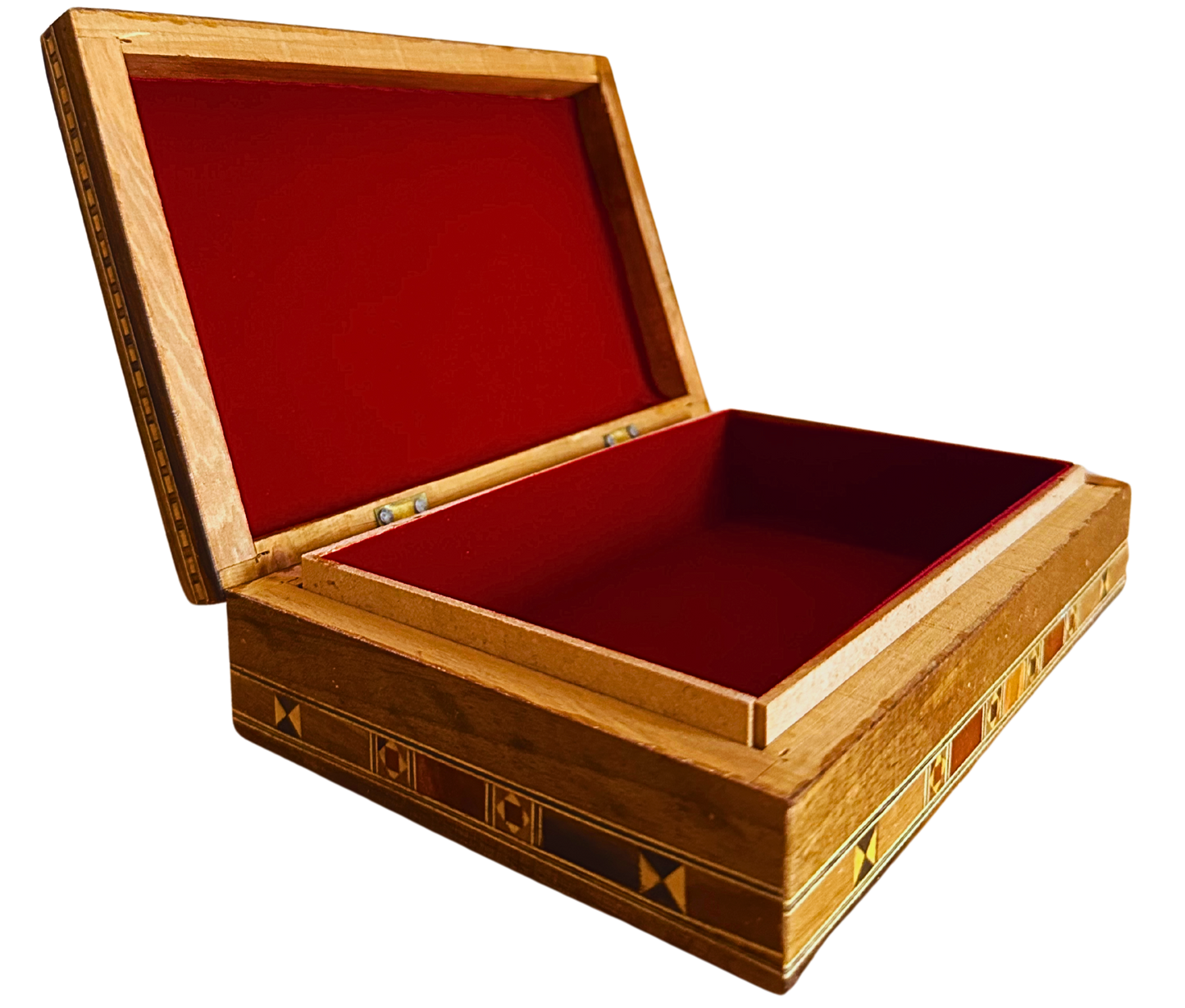 Damascene Wooden Jewelry Box – Handcrafted Oriental Mosaic Art