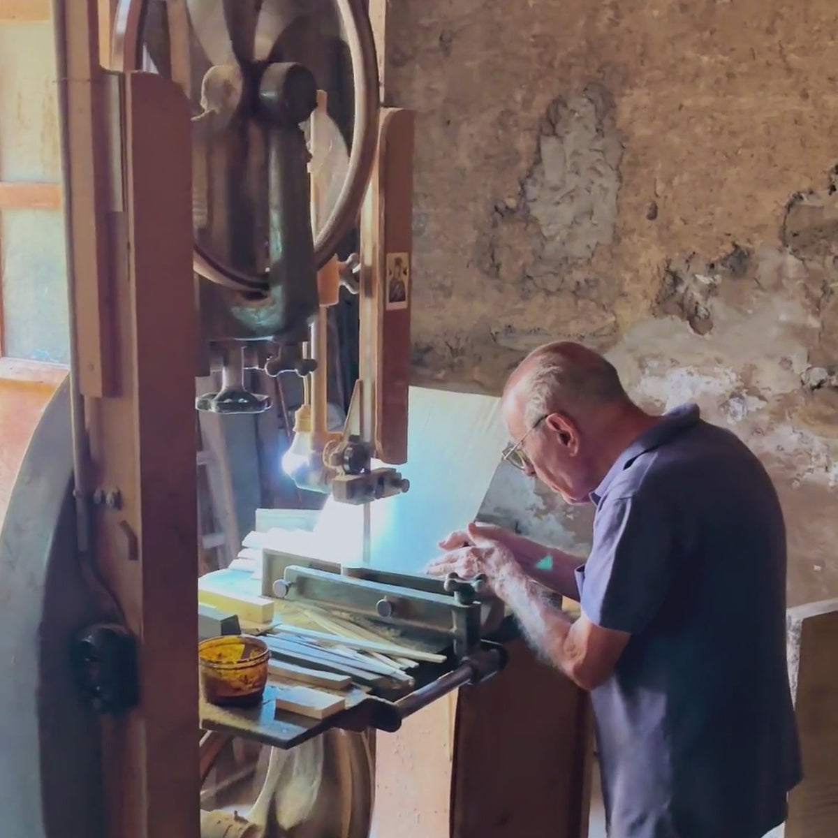 Gabriel Al-Dayeh at work in his Damascus workshop
