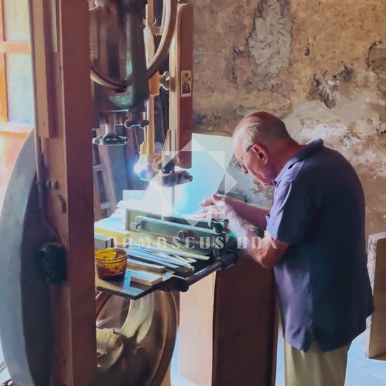 Gaby Al Dayeh at work in his Damascus workshop