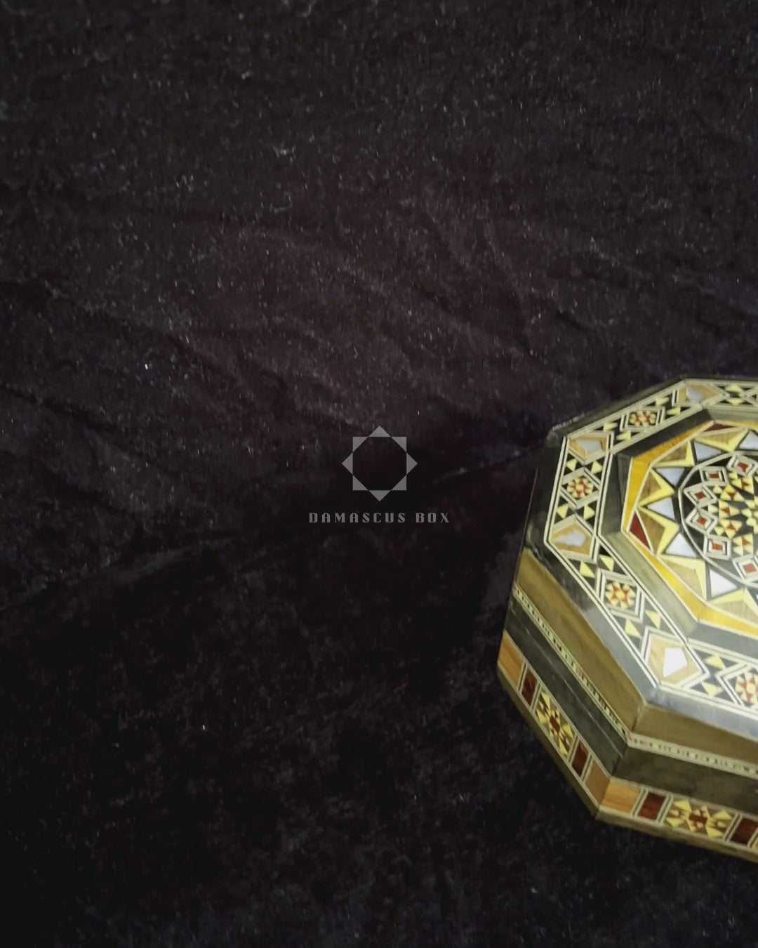 Radiant Mosaic Box video: the closed box, a close-up of the inlay and the open box